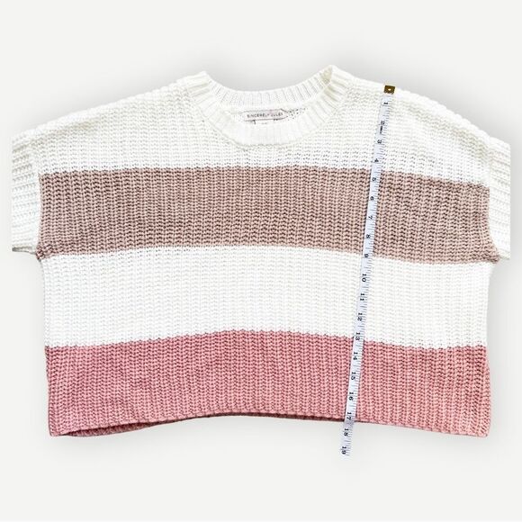 Sincerely Jules Striped Colorblock Slouchy Boxy Pullover Long Sleeve Sweater. XS - Picture 4 of 8